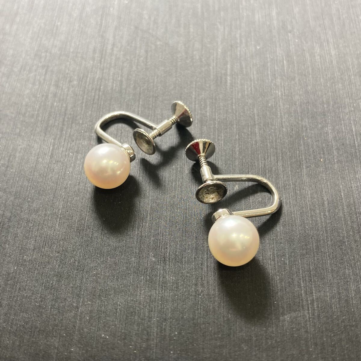 1円スタート　ミキモト パール イヤリング パールイヤリング 真珠 アクセサリー 両耳　S刻印　箱なし　0316S①