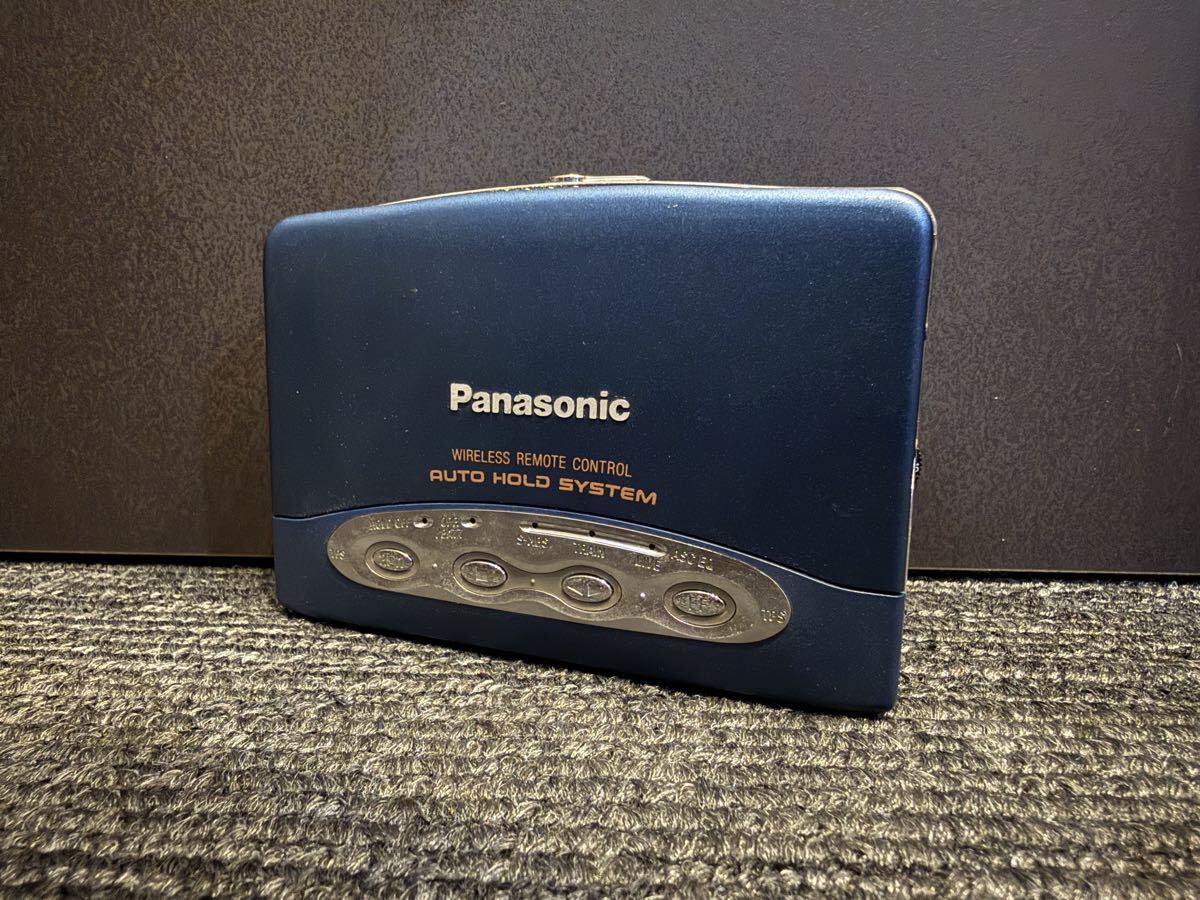 1円〜 Panasonic RQ-S95 カセットプレーヤー S-XBS WIRELESS REMOTE CONTROL AUTO HOLD SYSTEM ブルー 0318G②