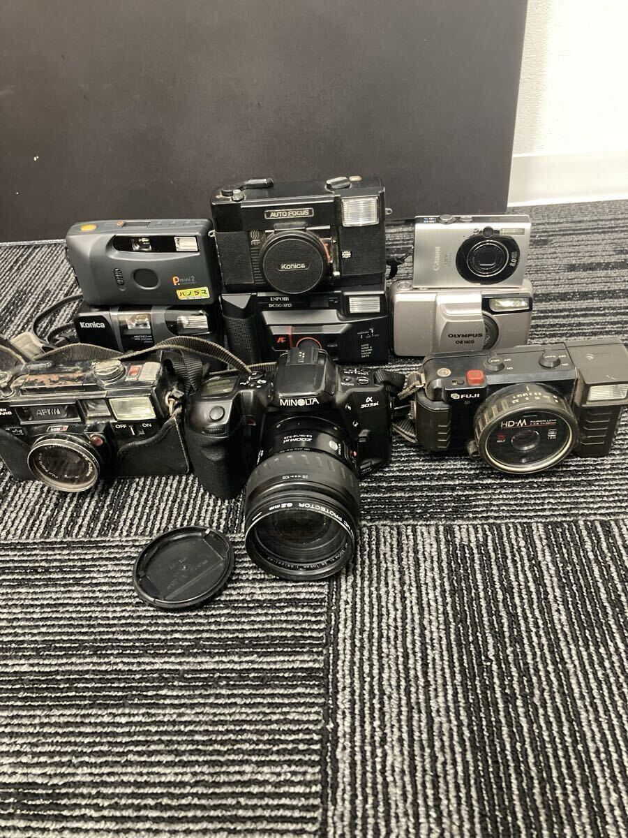 一円スタート　ジャンクカメラまとめ フィルムカメラ Canon OLYMPUS MINOLTA Konica レンズ カメラ　0319A① 