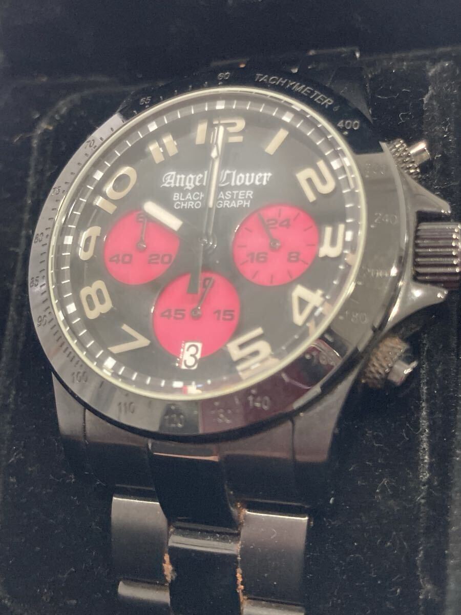 1円スタート Angel Clnver 腕時計 クォーツ クロノグラフ クオーツ 不動品 0319S②
