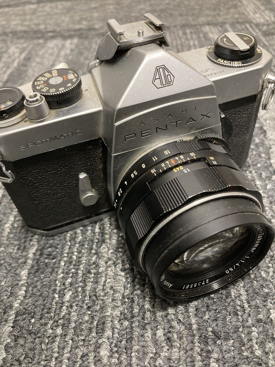 1円スタート ASAHI PENTAX SPOTMATIC SP Super-Takumar 1:1.4/50 フィルムカメラ ペンタックス 一眼レフカメラ 動作未確認 0328A①