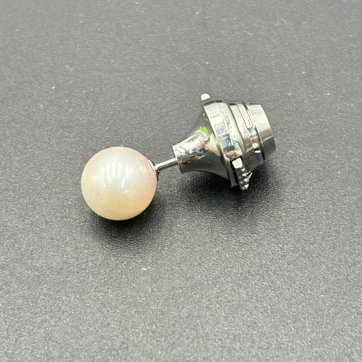 1円スタート アコヤ真珠 タイタック ネクタイピン K14 刻印あり 重量約3.3g HE033132