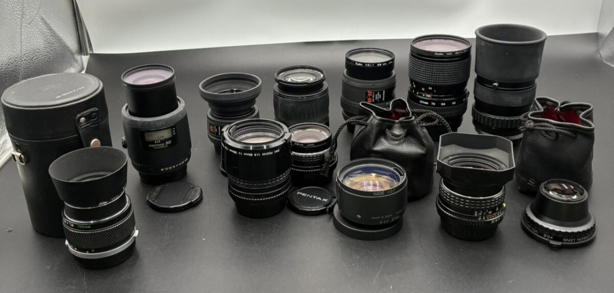 1円スタート レンズ まとめ 大量 12点 RICOH Pentax SONY 等 ヴィンテージ カメラレンズ 動作未確認 現状品 HE03315