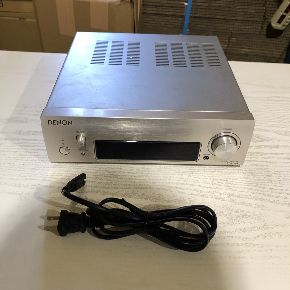 ジャンク　Denon プリメインアンプ AM/FMチューナー付 Fシリーズ プレミアムシルバー DRA-F109-SP