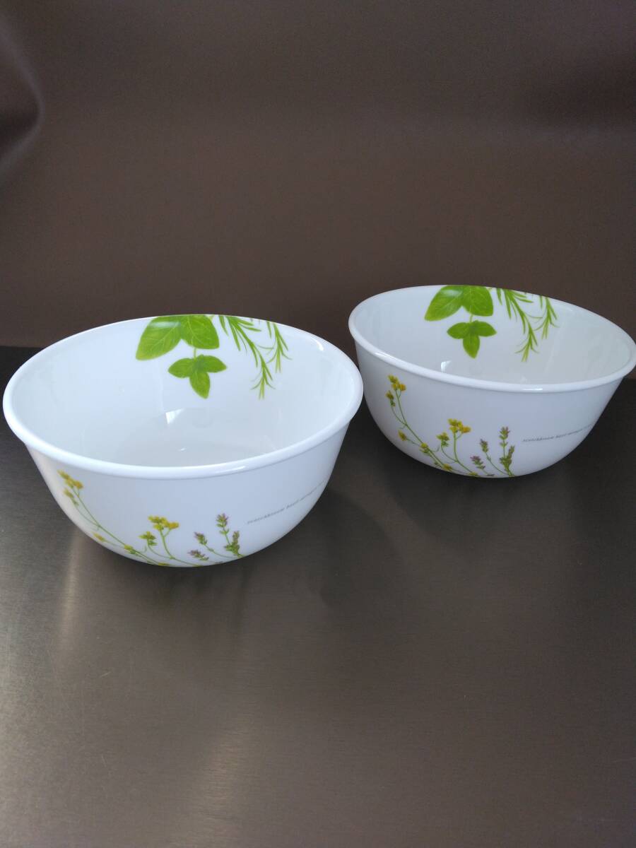 コレール　CORELLE MADE IN USA アジア・コレクション　ヨーロピアンハーブ　丼　ボール　２点ぐみ