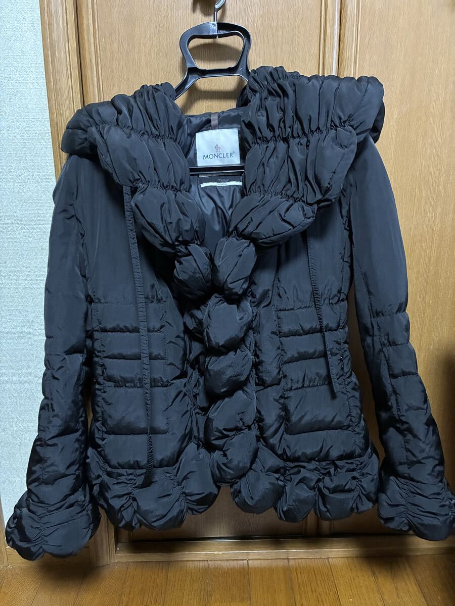 モンクレール G32-003 EN12934CLASSE1 サイズ0 XS-S ダウンジャケット ダウンコート 黒 ブラック レディース MONCLER 中古 現状品