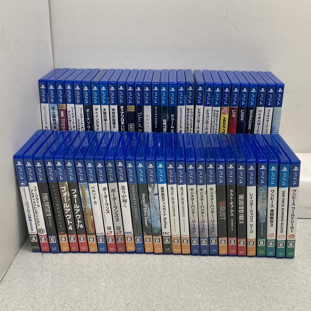 0511618L★ 【ジャンク扱い】PS4ソフト 約50本まとめ　無双/ドラクエ/ドラゴンボール/ワンピース/ペルソナ/RUST 他