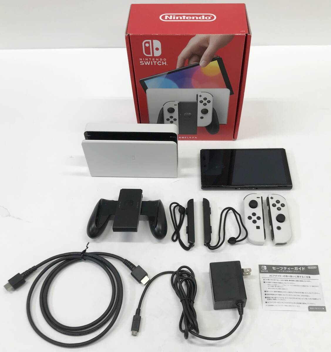 0621405Q★ 任天堂　Nintendo switch 有機EL　ホワイト　※ドックの裏フタ無し