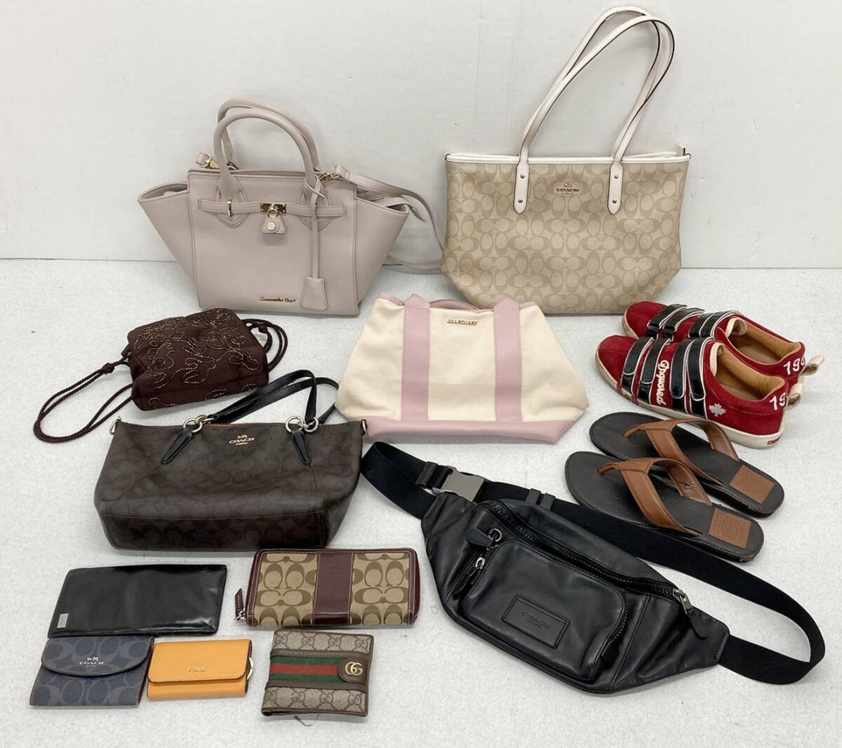 1371443B★ 【現状渡し】COACH/JILL STUART/FURLA/DSQUARED2/Samantha Thavasa/GUCCI/他　バッグ・財布・シューズ等 まとめ売り