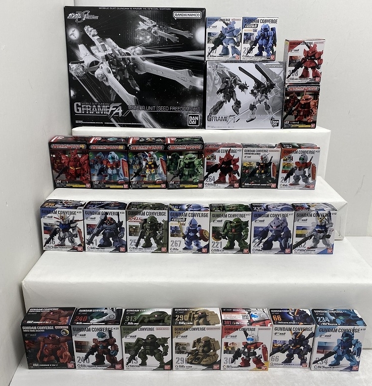 0651813J★ ガンダム フィギュアまとめセット コンバージ/マイクロウォーズ/GフレームFA ミーティアユニット(SEED FREEDOM Ver.)/Gフレーム