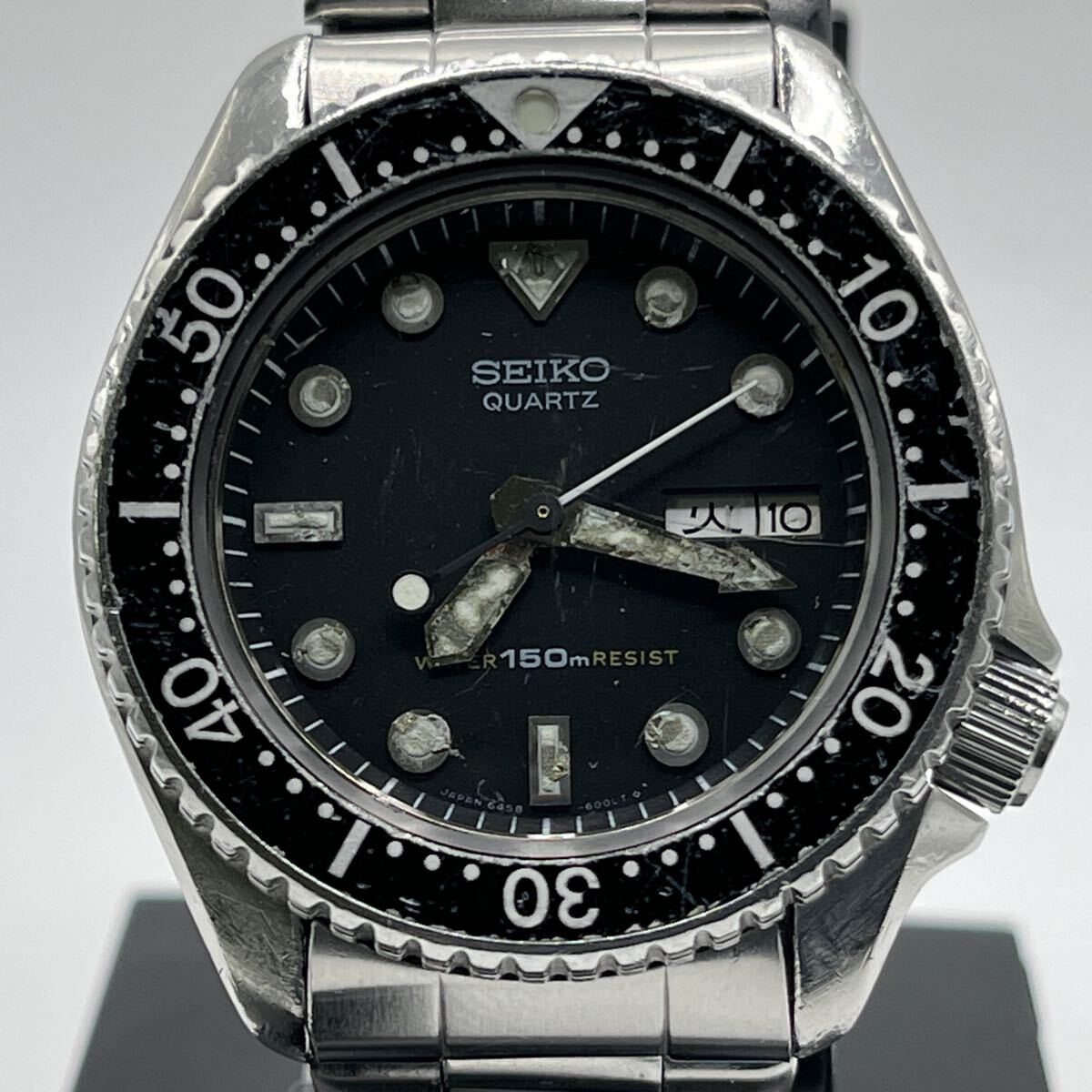 SEIKO QUARTZ WATER 150m RESIST 6458-6000 DIVER'S WATCH セイコー ダイバーズウォッチ 38mmスリムタートル 動作品