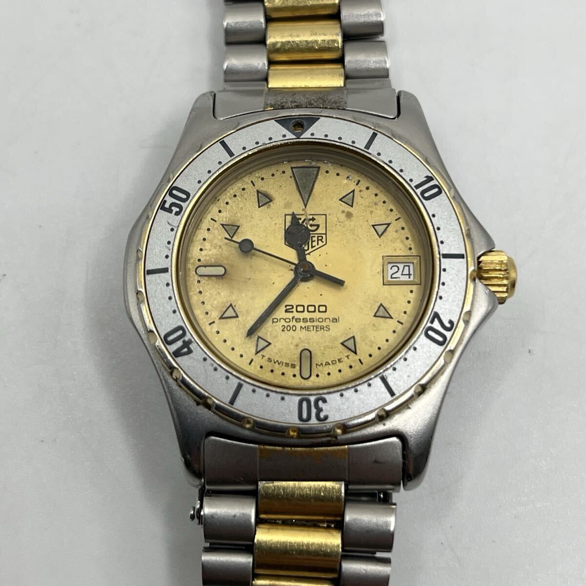 TAG HEUER 2000 professional 200 METERS 974.013 タグ・ホイヤー クォーツ ダイバーズウォッチ 3針 デイト ボーイズ ジャンク