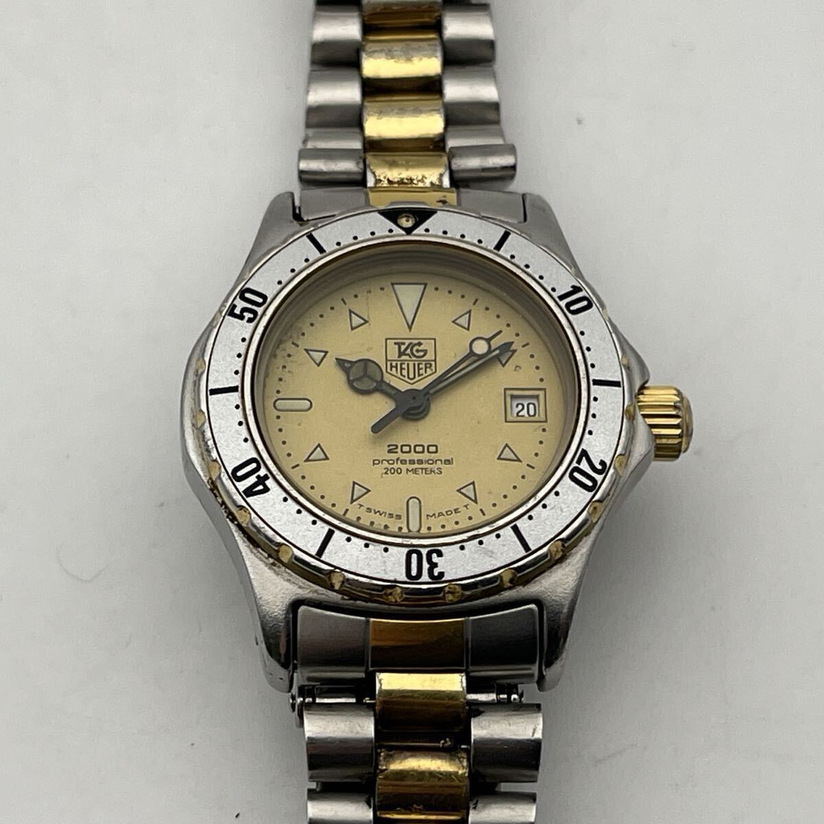 TAG HEUER 2000 professional 200 METERS 974.008 タグ・ホイヤー クォーツ ダイバーズウォッチ 3針 デイト レディース 動作品