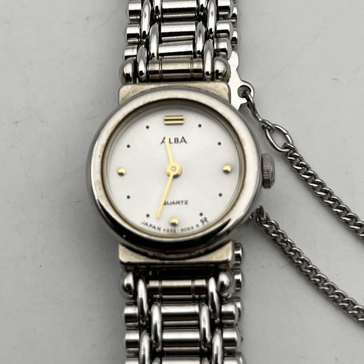 SEIKO ALBA QUARTZ BASE METAL BEZEL STAINLESS STEEL BACK V232-0360 セイコー アルバ 2針 動作品