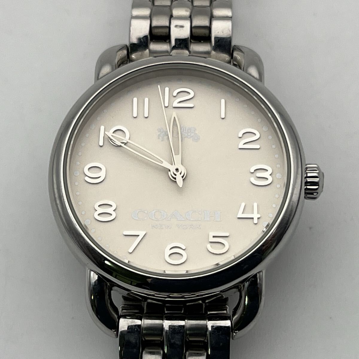 COACH NEW YORK CA.97.1.14.1030 ALL STAINLESS STEEL WATER RESISTANT 3ATM / 30METERS コーチ クォーツ 3針 動作品