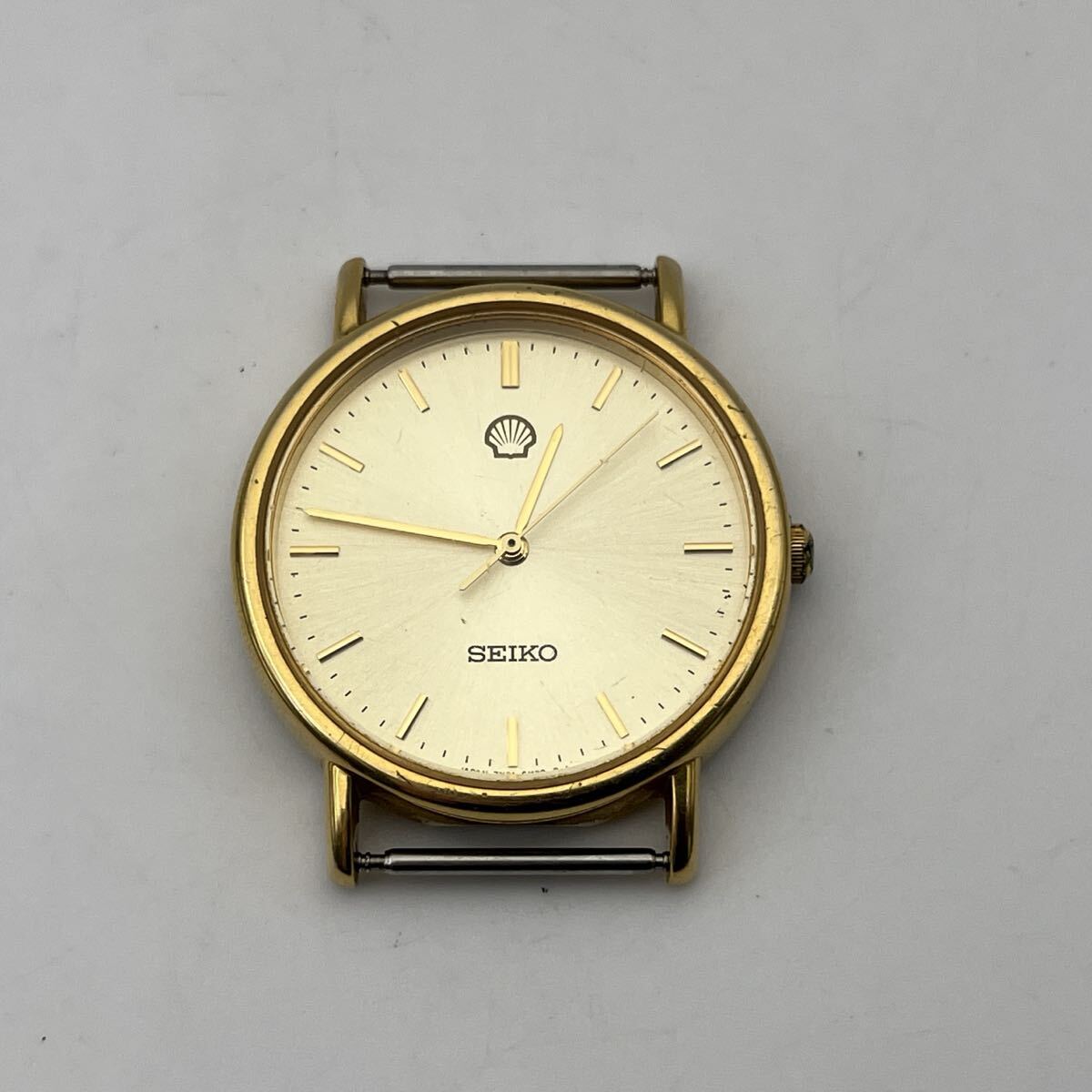 Shell SEIKO 7N01-6D30 WATER RESISTANT BASE METAL ST.STEEL BACK ANTIMAGNETIC 60G 昭和シェル セイコー 3針 動作品