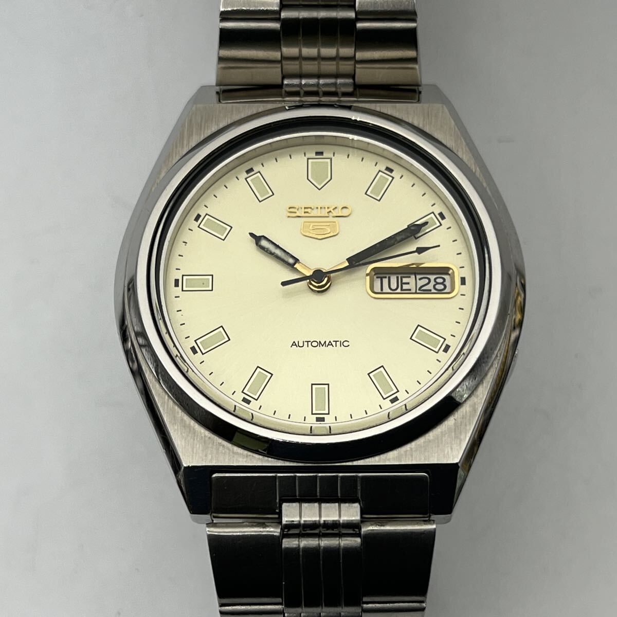 SEIKO 5 AUTOMATIC 7009-876A STAINLESS STEEL WATER RESISTANT KY セイコーファイブ 3針 デイデイト 海外モデル