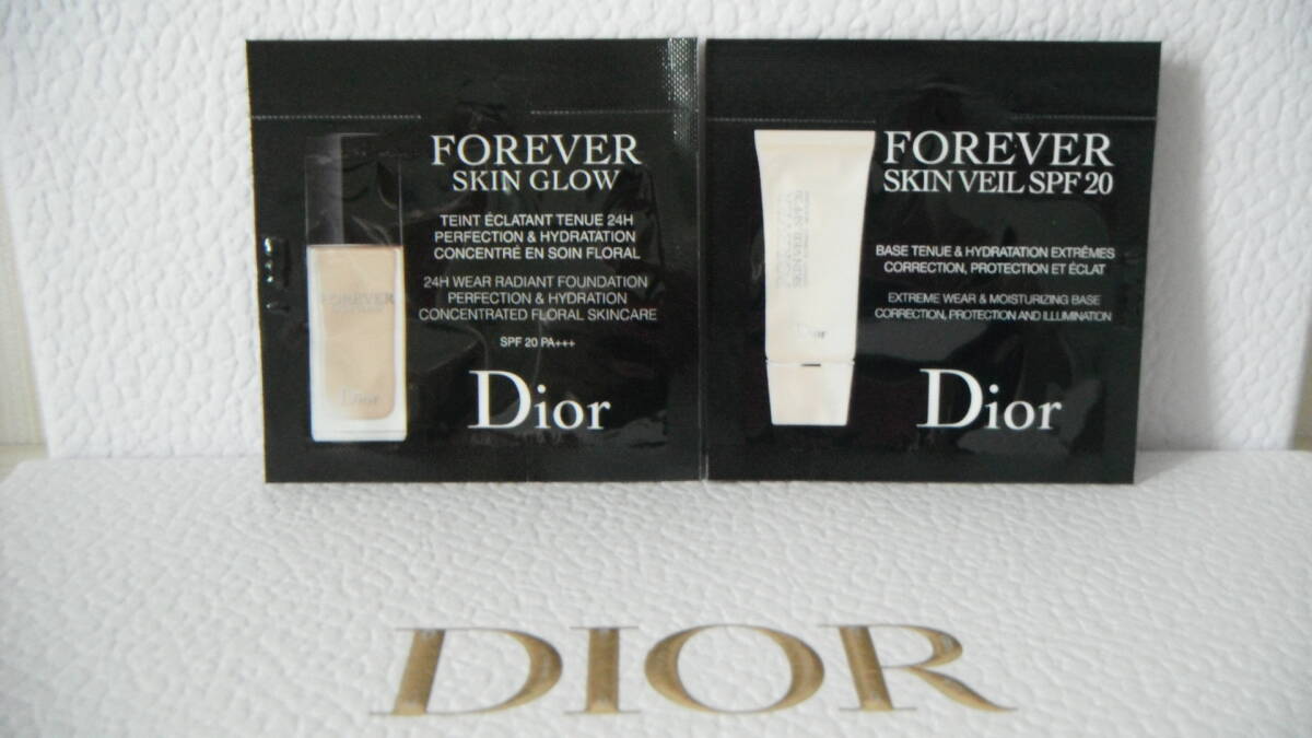*** DIOR * サンプル * FOREVER * SKIN GLOW 2N * SKIN VEIL SPF20 * 各1包 * 試供品 * 送料185円～ * 未使用2 ***