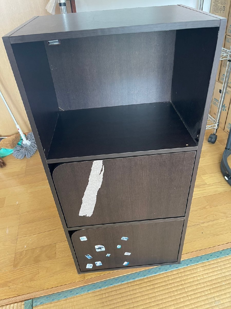 ○（1）三段BOX 収納ボックス ブラウン