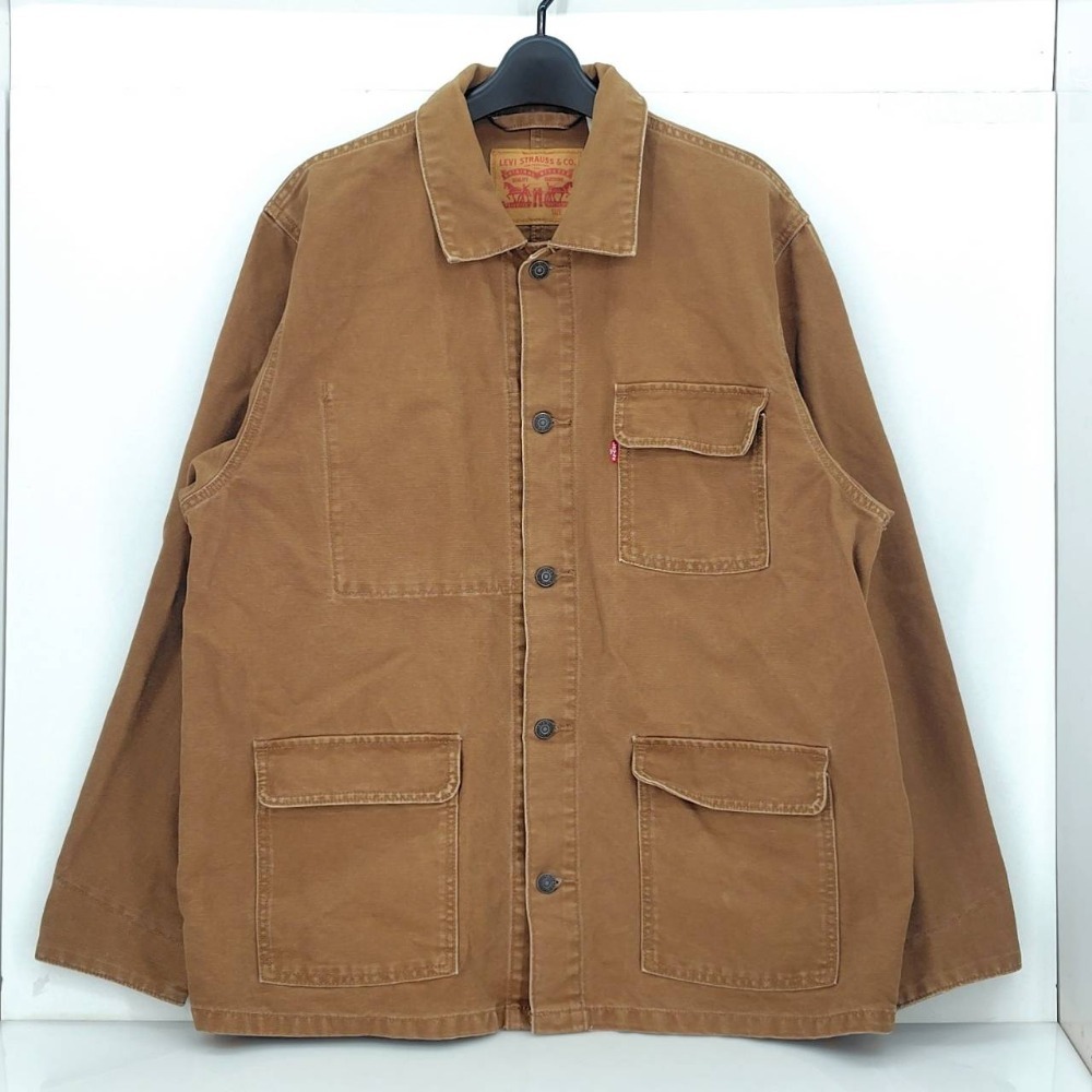 05w19605 リーバイス Levi's カバーオール ブラウン サイズL カンボジア製 メンズ ワークジャケット コットン 中古品 【館林店】