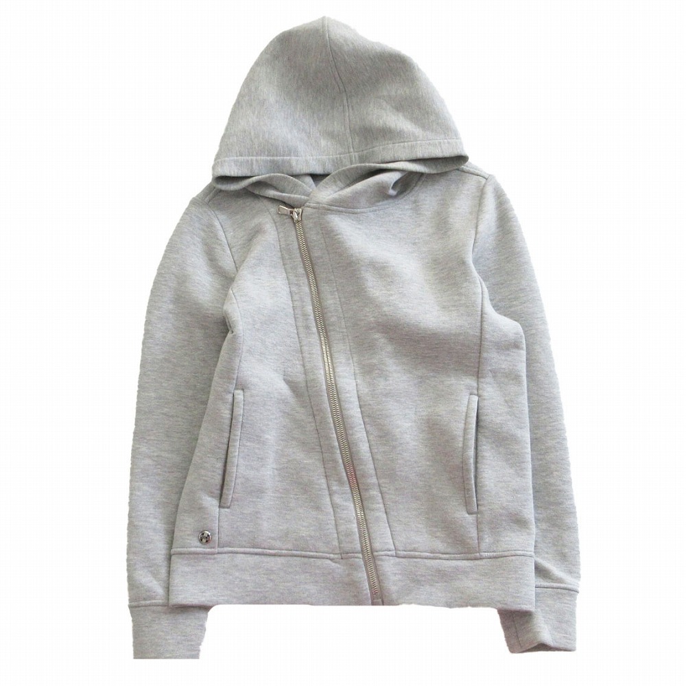 POLO RALPH RALPH ポロラルフローレン ライダースジップ ボンディング パーカー ジップアップ トップス グレー レディース 【中古】