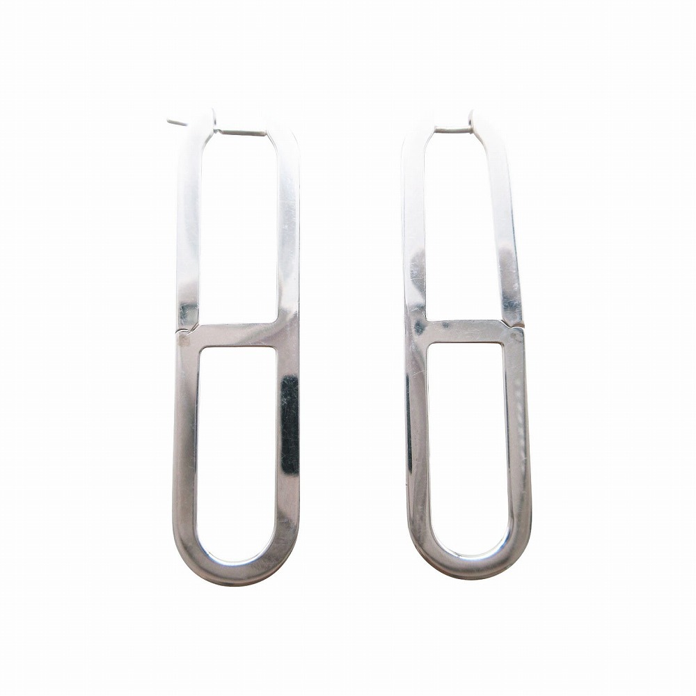 HERMES エルメス エヴァー シェーヌダンクル ピアス シルバー925 両耳 メンズ レディース 【中古】 /TNT