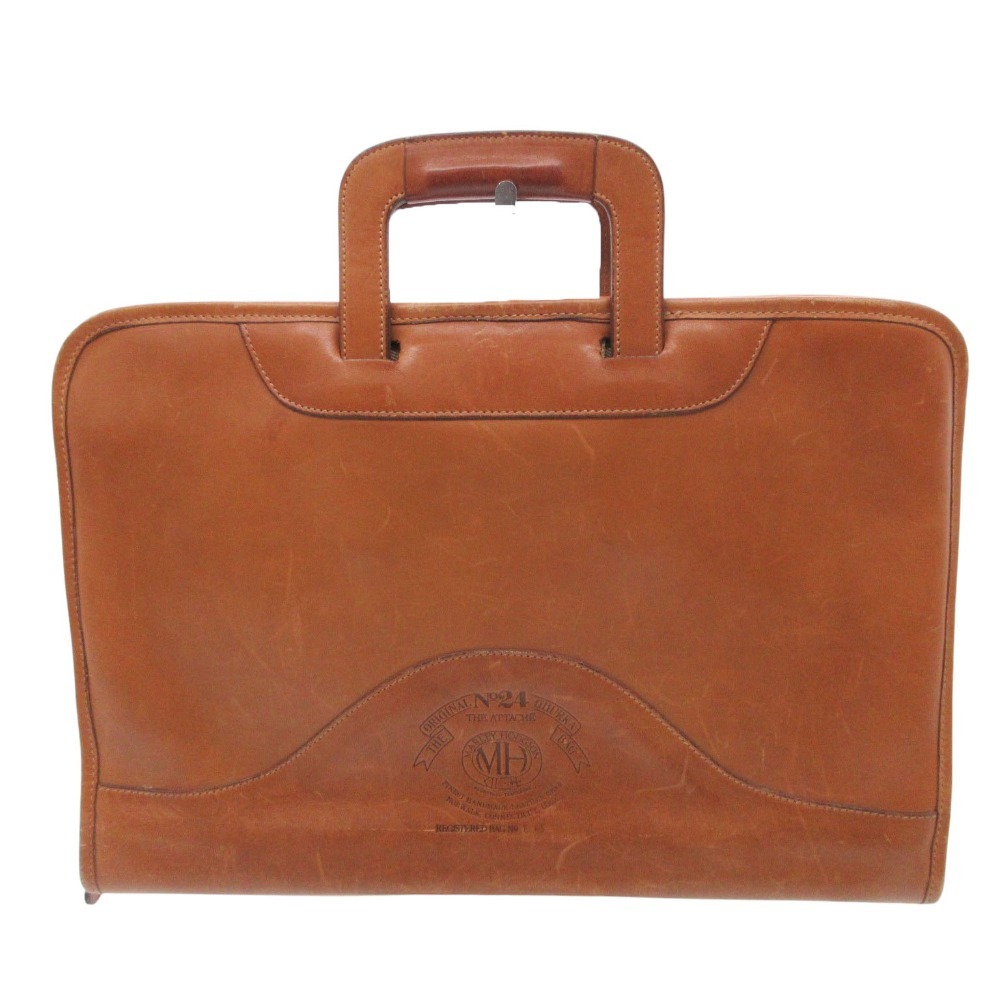 グルカ GHURKA オールレザー ブリーフケース ビジネスバッグ スリム 書類カバン No24 THE ATTACHE 本革 鞄 キャメル メンズ 【中古】