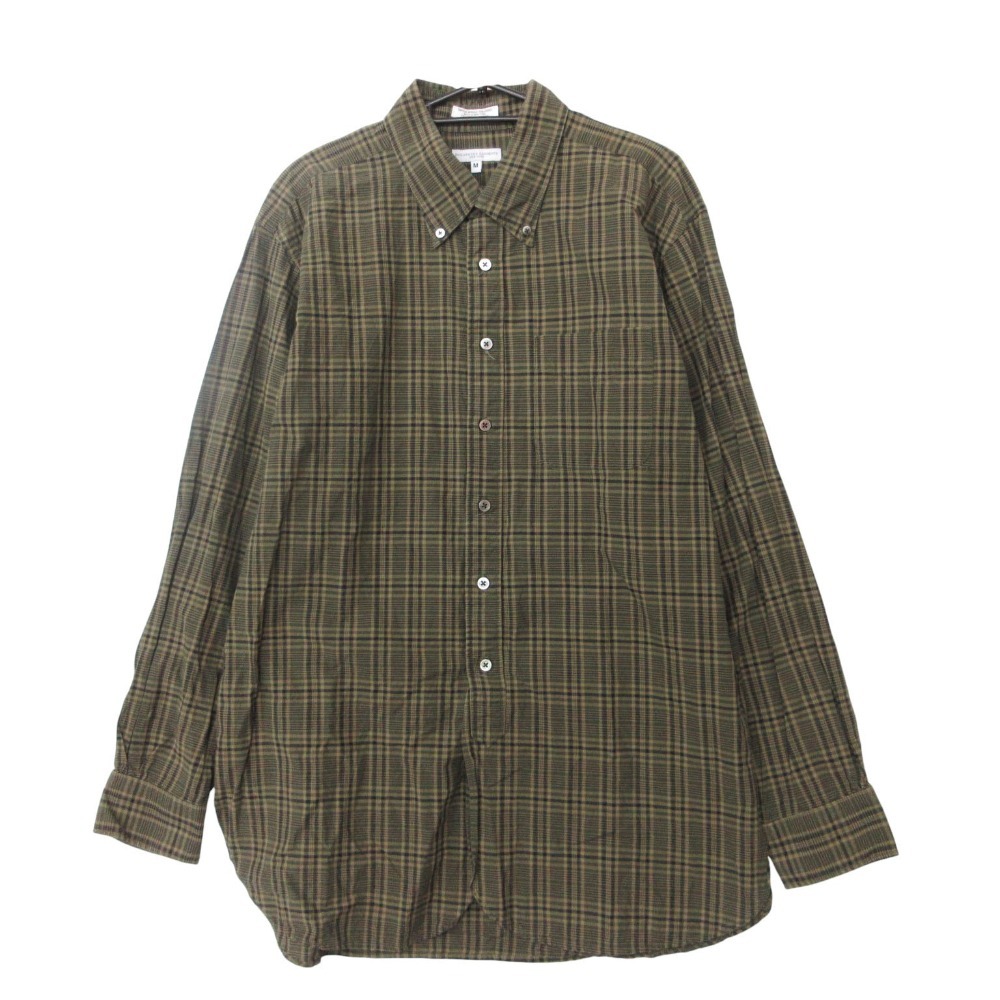 ENGINEERED GARMENTS エンジニアードガーメンツ タータンチェック ボタンダウン シャツ トップス 長袖 M グリーン メンズ 【中古】