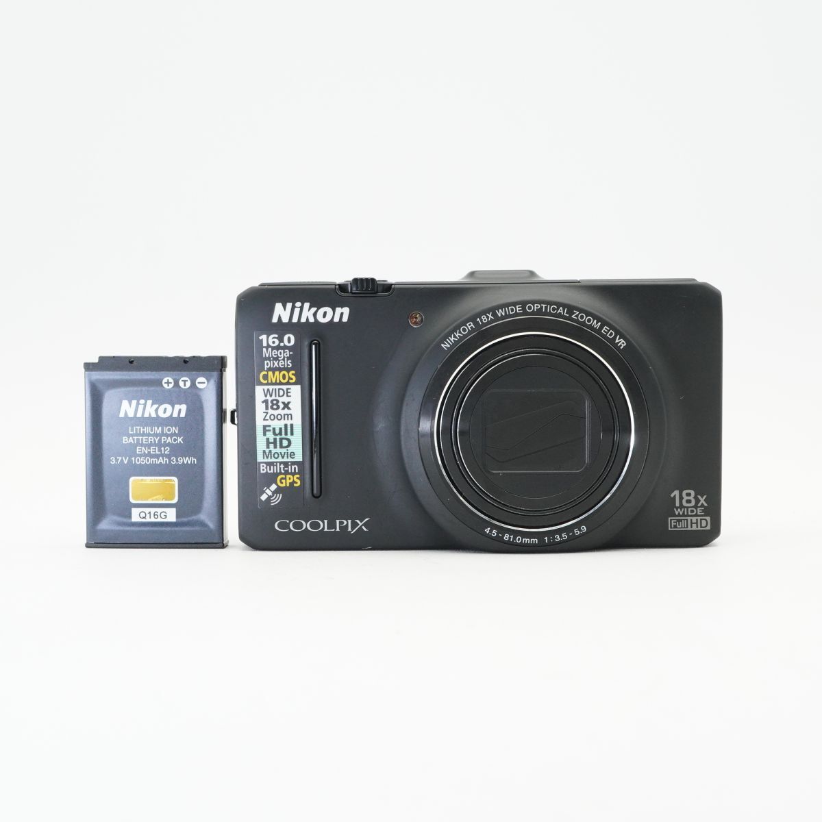 良品 動作確認済 Nikon ニコン COOLPIX S9300 ノーブルブラック コンパクトデジタルカメラ コンデジ#AA9066