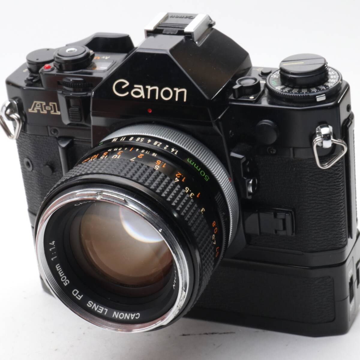 Canon A-1 FD 50mm 1.4 グリップ付き ブラック