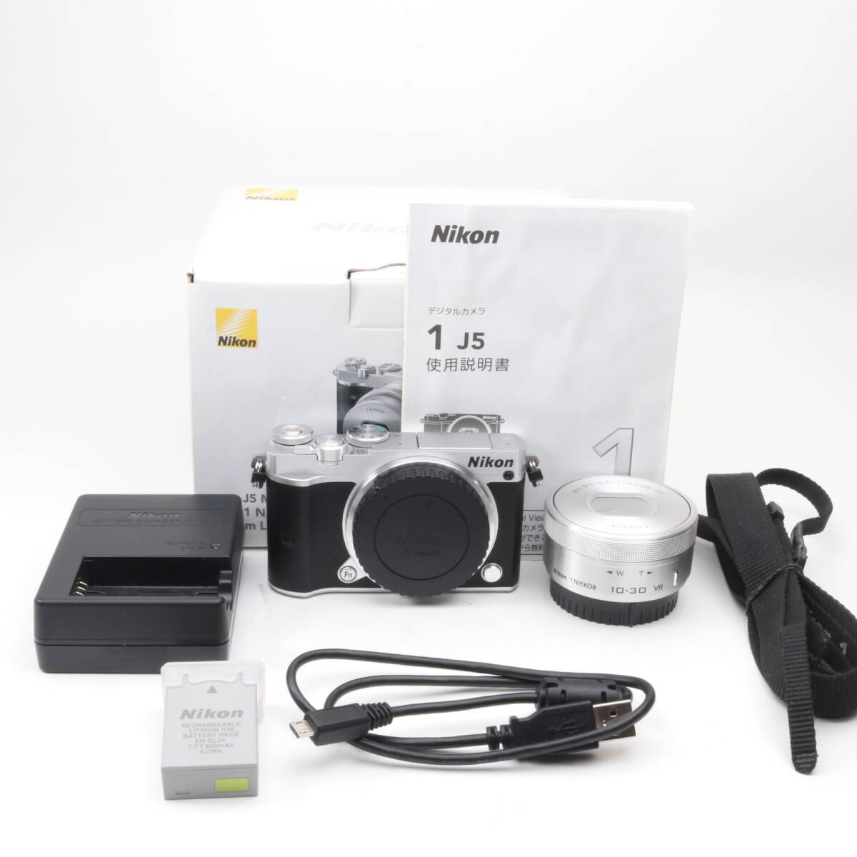 Nikon Nikon1 J5 レンズキット シルバー ミラーレスカメラ 〔NIKON NIKKOR 1 マウント〕
