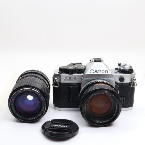 Canon AE-1 PROGRAM FD 50mm 1.4 S.S.C Tokina 35-105
