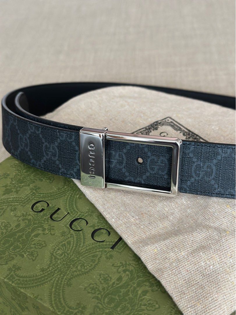 一回使用正規品 GUCCI グッチ スクエア バックル GGベルト 90cm