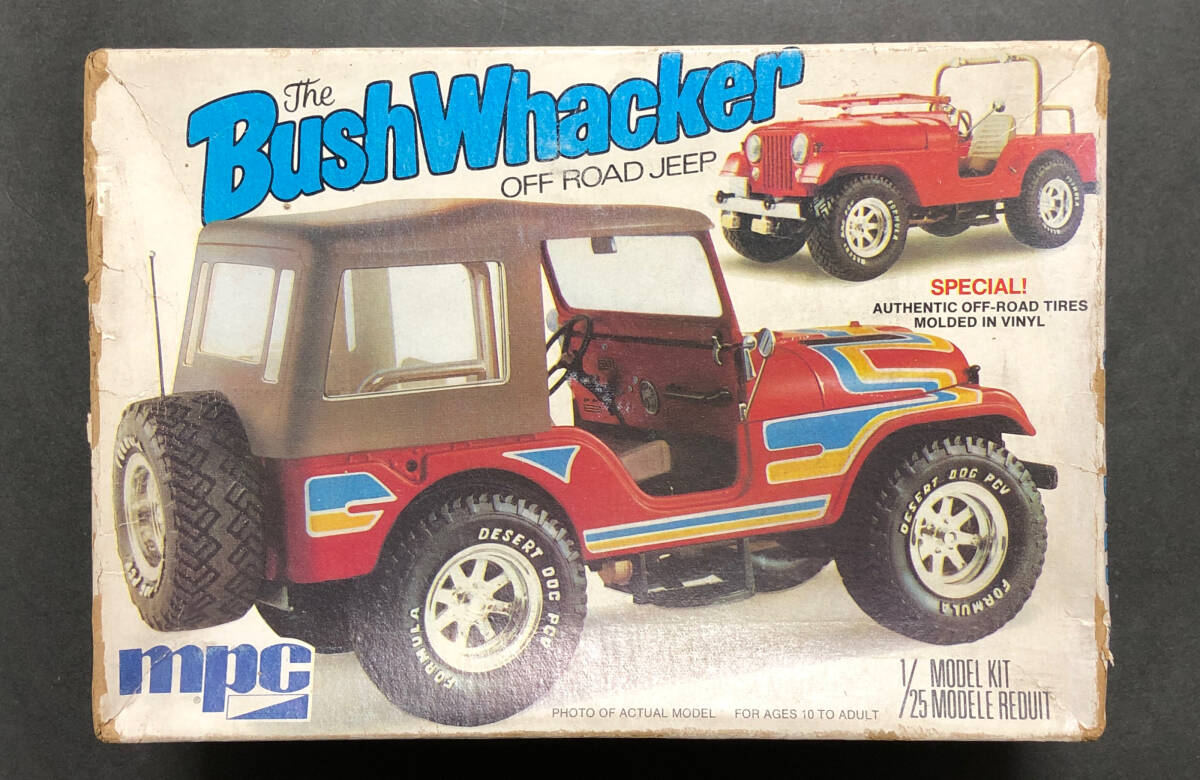 @中古絶版模型堂 mpc 1/25 ブッシュワーカー オフロードジープ The Bush Whacker OFF ROAD JEEP オフロード ジープ 定形外送料660円