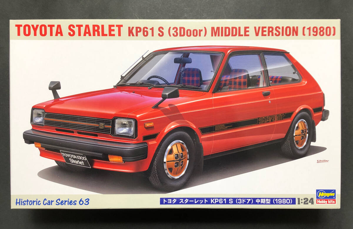 @中古絶版模型堂 ハセガワ 1/24 トヨタスターレットKP61 S 3ドア 中期型 1980 トヨタ スターレット KP6 中期 ’80 難有り パーツ切出し済