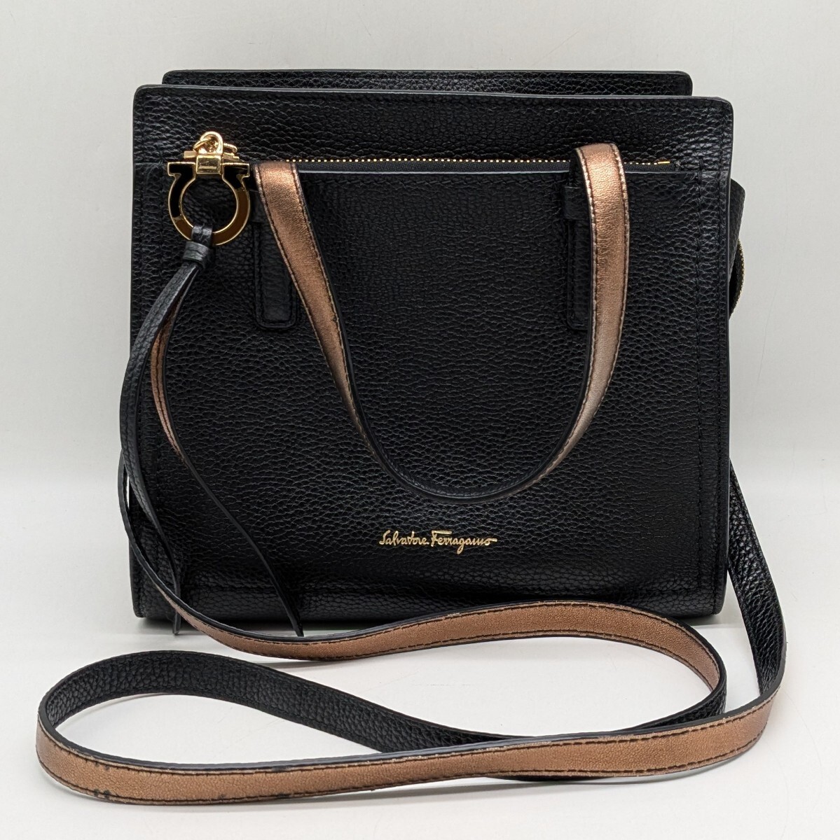 【3M21】1円スタート Salvatore Ferragamo / EE-21 F478 サルヴァトーレ フェラガモ ガンチーニ エイミー ショルダーバッグ ハンドバッグ