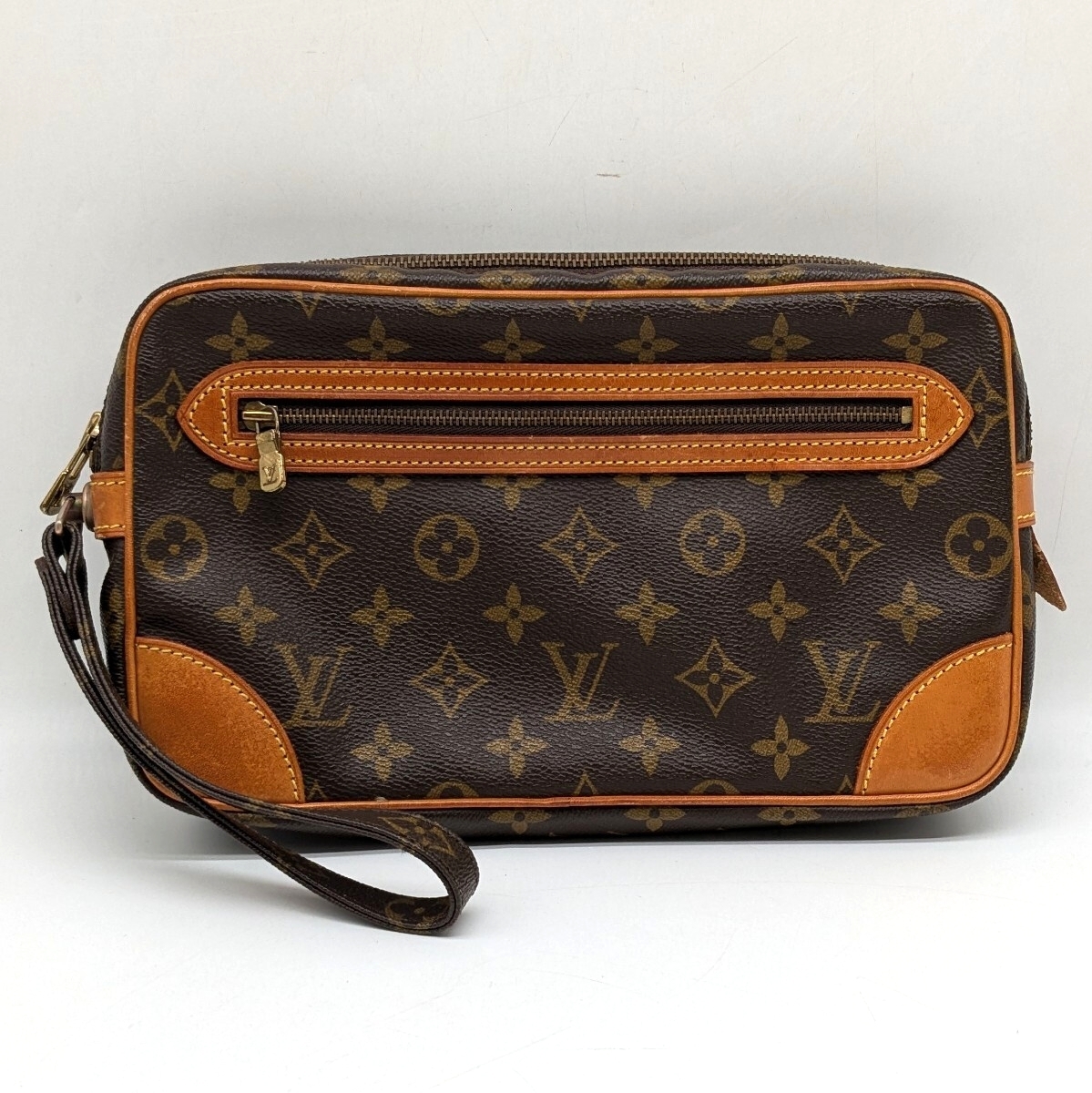 【3G27】1円スタート LOUIS VUITTON / 872 TH ルイヴィトン マルリー ドラゴンヌ モノグラム セカンドバッグ クラッチバッグ ブラウン系
