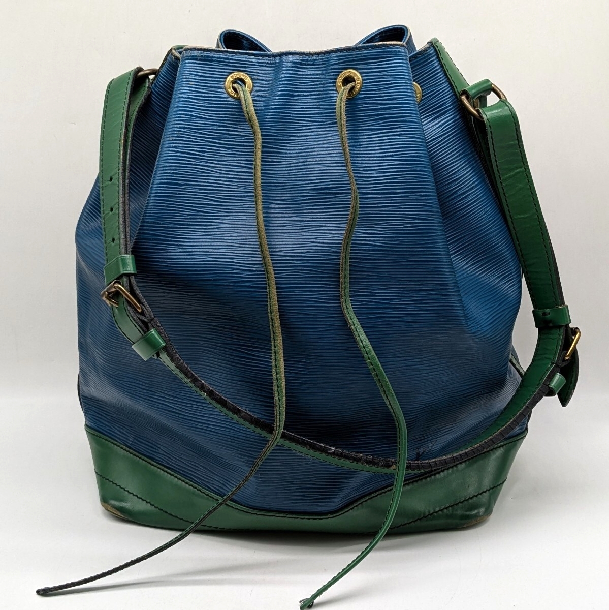 【3G19】1円スタート LOUIS VUITTON / A20990 ルイヴィトン ノエ エピ ショルダーバッグ バイカラー バッグ 鞄 ブルー×グリーン