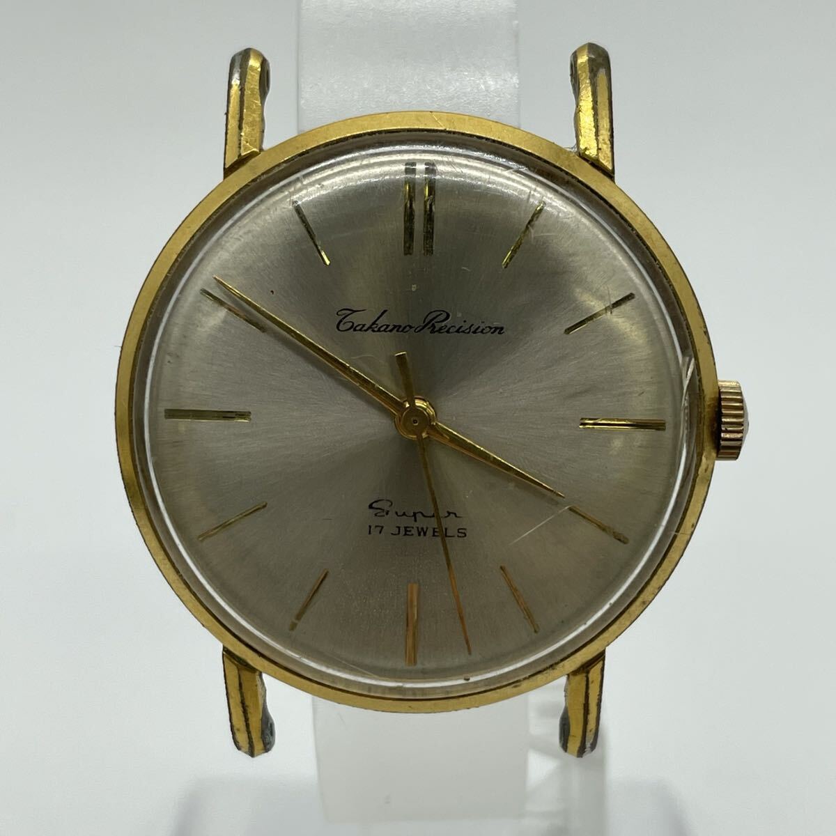 【3S37】1円スタート Takano Precision Super / 407916 14025 タカノプレシジョンスーパー 17JEWELS 手巻き メンズ 腕時計 ゴールドカラー 