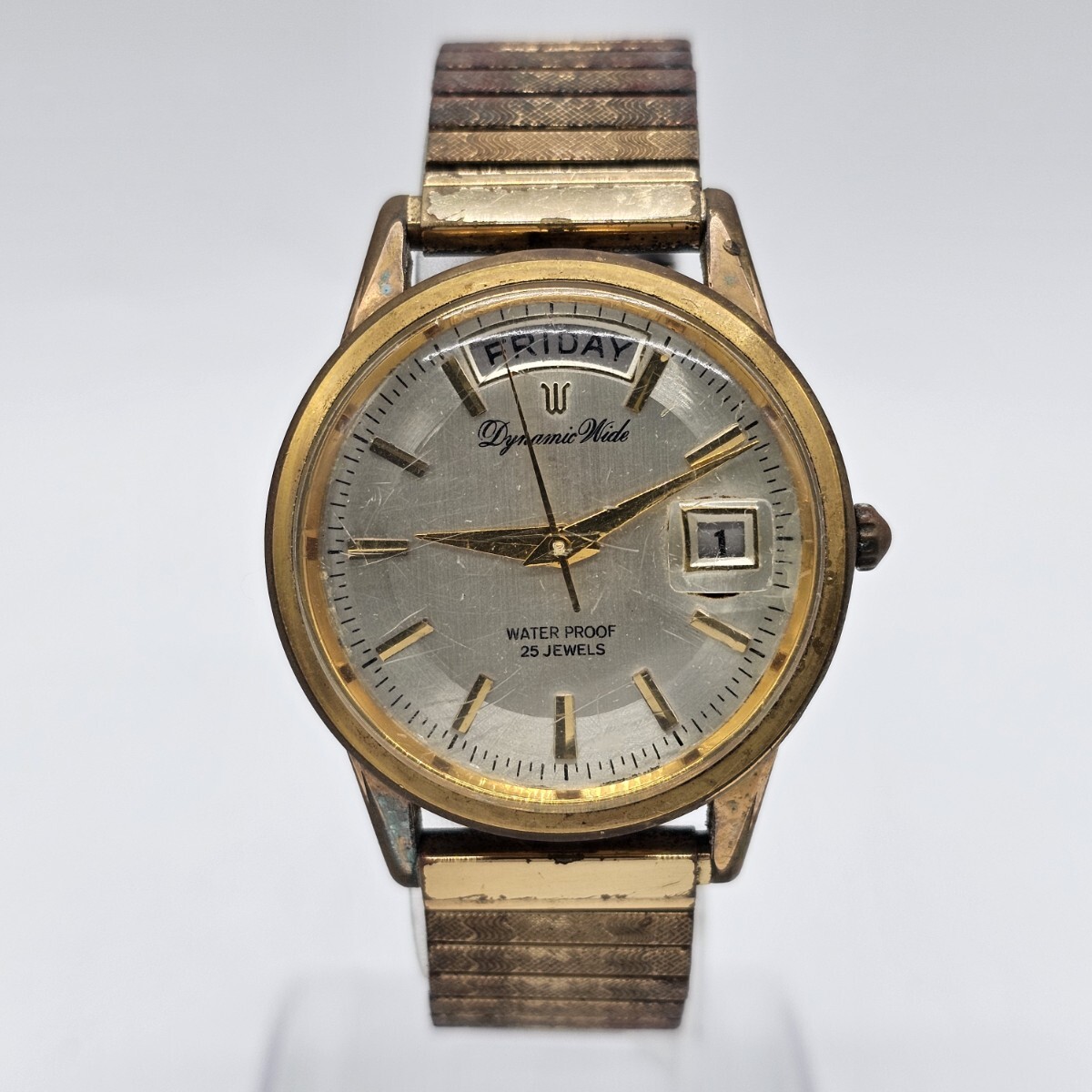 【2白12】1円スタート RICOH Dynamic Wide 25JEWELS / 30801 リコー ダイナミックワイド オートマチック 自動式 デイデイト メンズ 腕時計