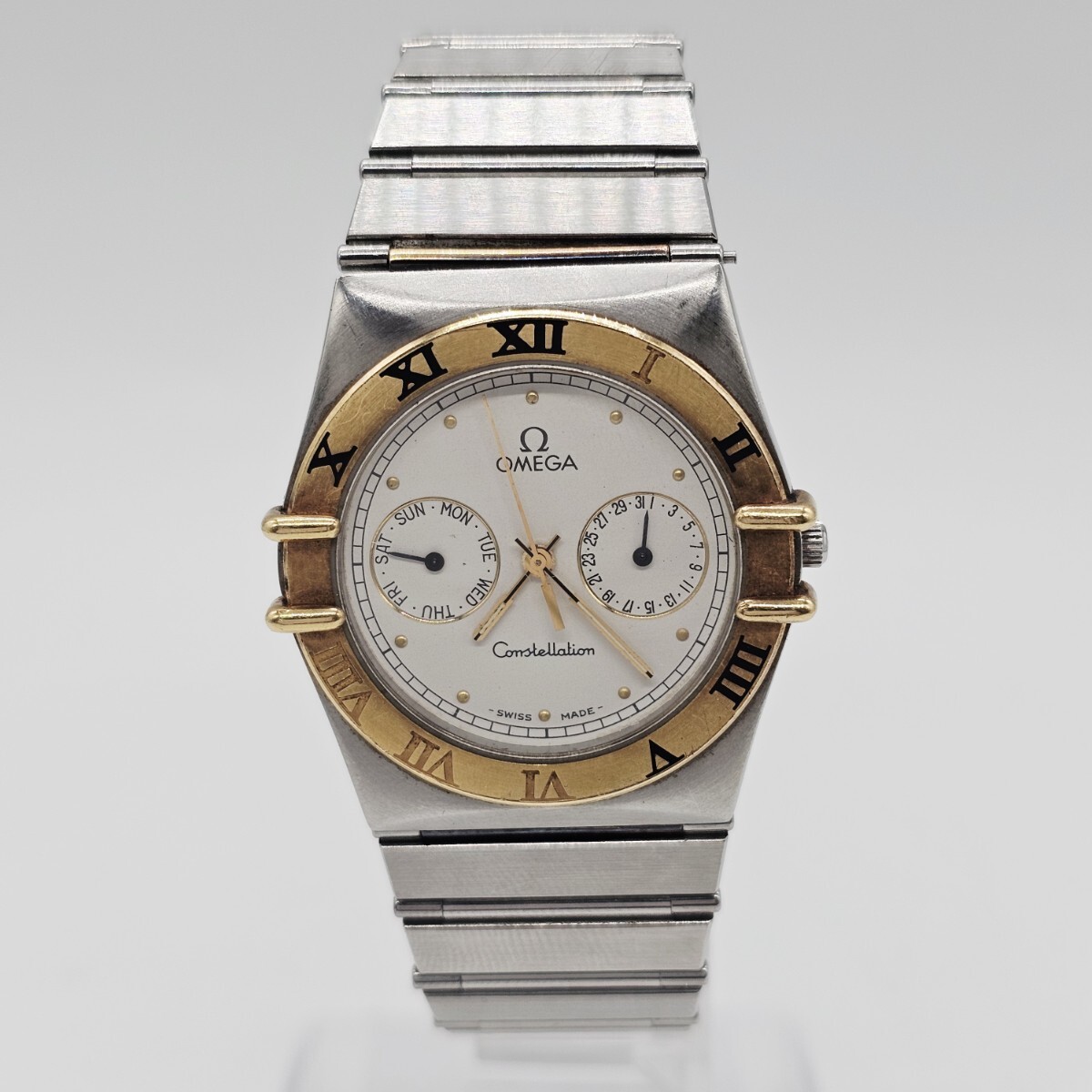 【2W81】 1円スタート OMEGA Constellation / cal.1444 オメガ コンステレーション クォーツ メンズ デイデイト 腕時計