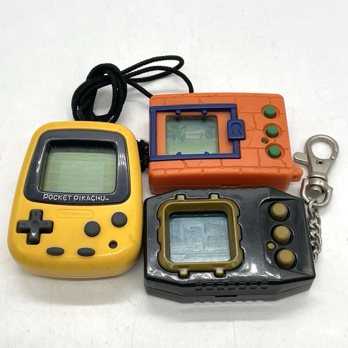 【2A37】1円スタート ゲーム まとめて3点 BANDAI デジタルモンスター デジモンペンデュラム 1998 Ver.3 1997 Nintendo ポケットピカチュウ 