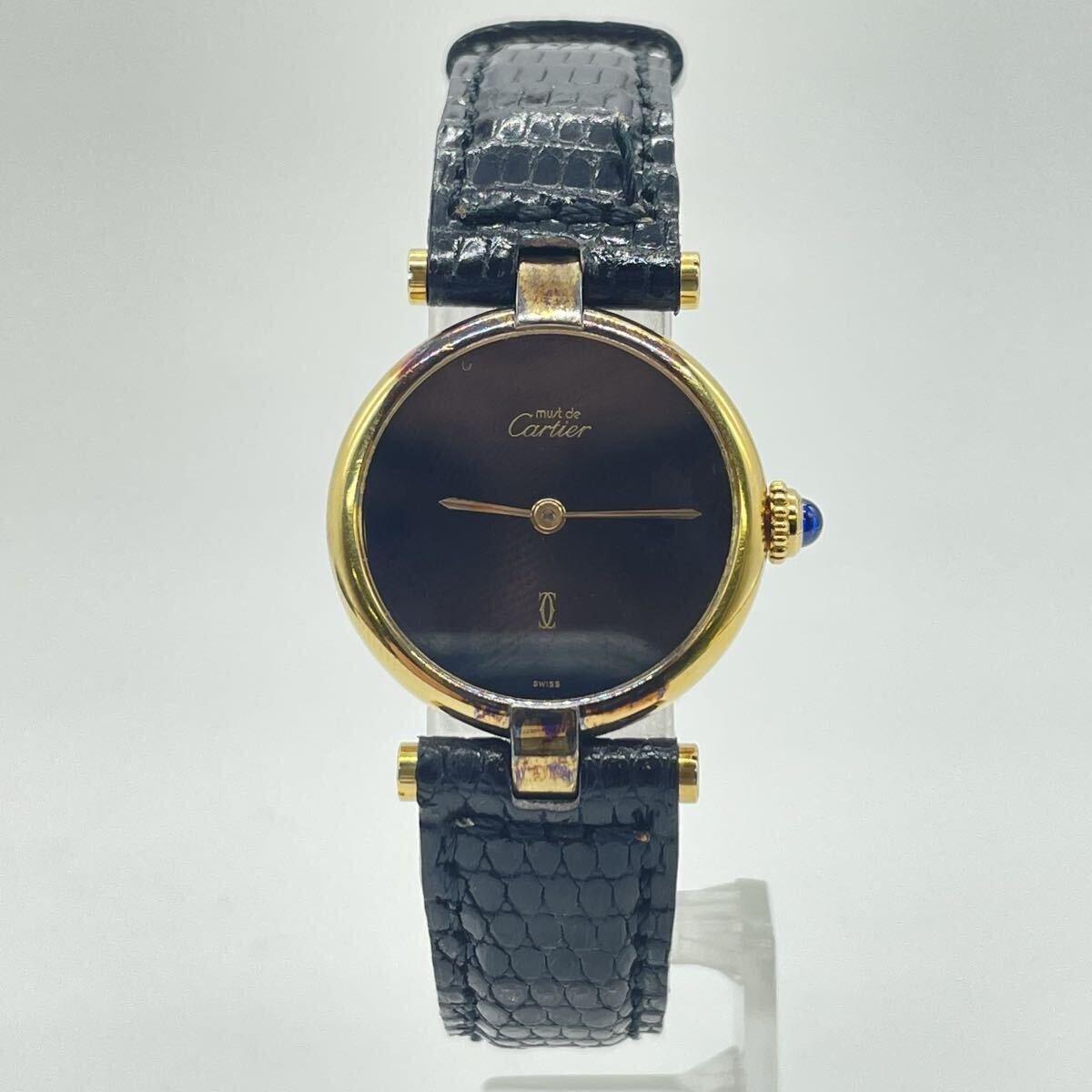 【2山57】1円スタート Cartier Must de Cartier Vendome / 18 077348 カルティエ マストヴァンドーム クォーツ 電池式 腕時計 SV925