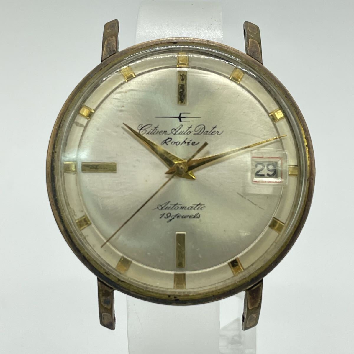 【3S23】1円スタート CITIZEN Auto Dater Rookie / AR515301 シチズン オートデータールーキー 自動巻き 19石 デイト ゴールドカラー