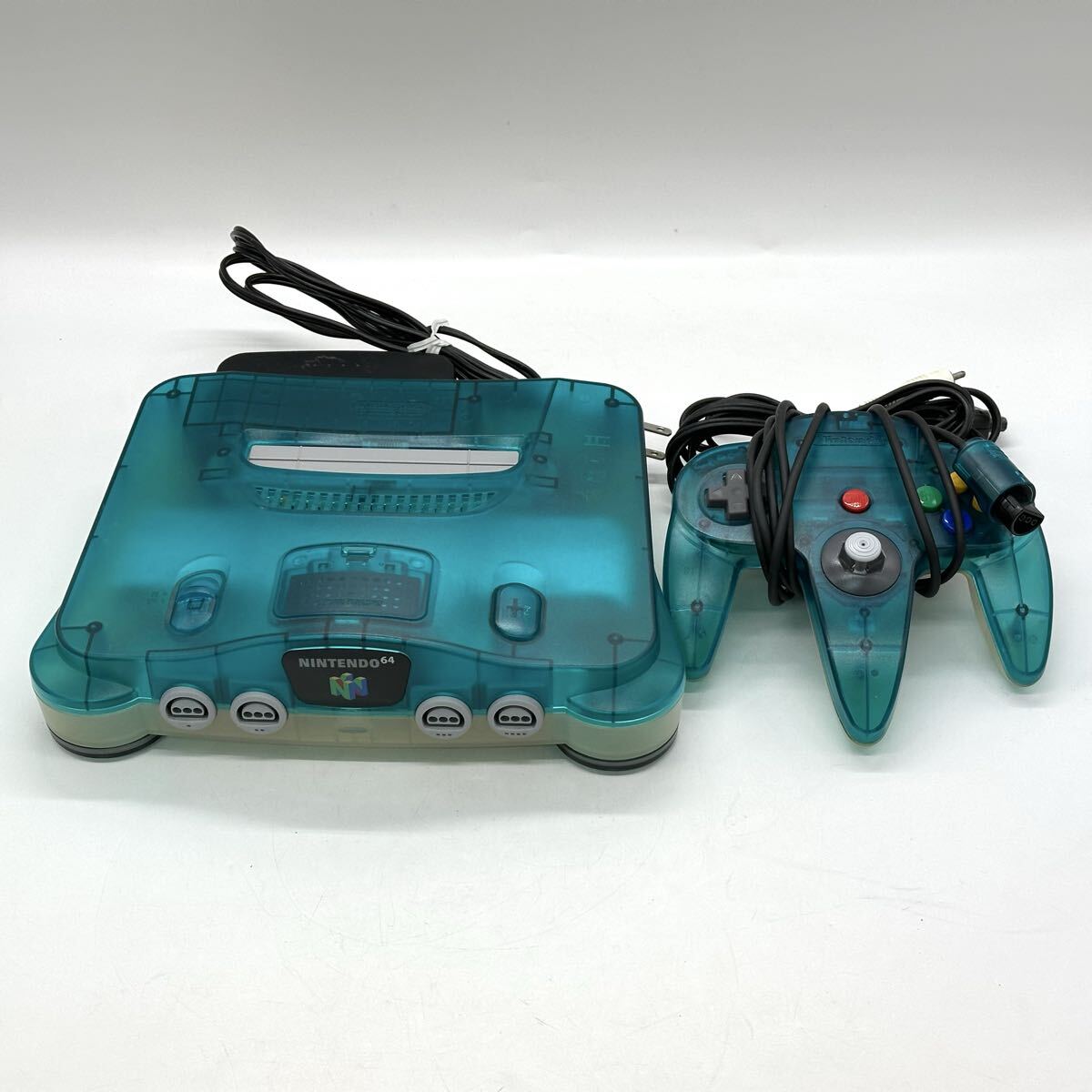 【3K9】1円スタート NINTENDO 64 NUS-001 ニンテンドー 64 本体 コントローラーブロス クリアブルー 任天堂 通電確認済み