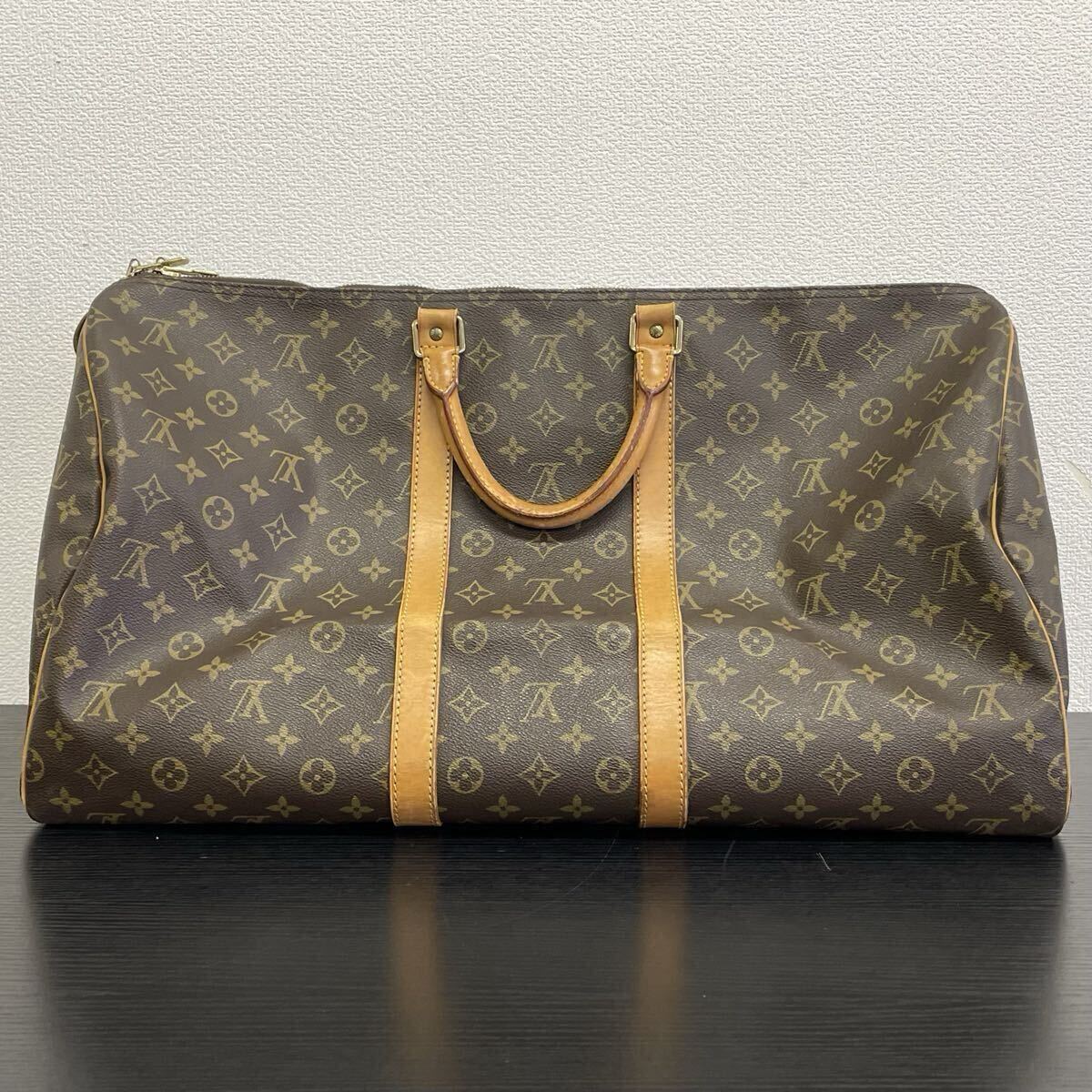 【3U11】1円スタート LOUIS VUITTON / SP0944 ルイヴィトン モノグラム キーポル55 ボストンバッグ 旅行鞄 ブラウン ハンドバッグ 手提げ鞄