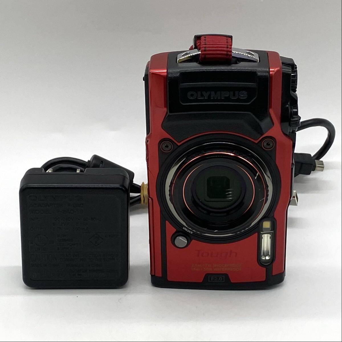 【3山11】1円スタート OLYMPUS Tough IM015 オリンパス タフ デジタルカメラ デジカメ コンパクトデジタルカメラ コンデジ レッド 