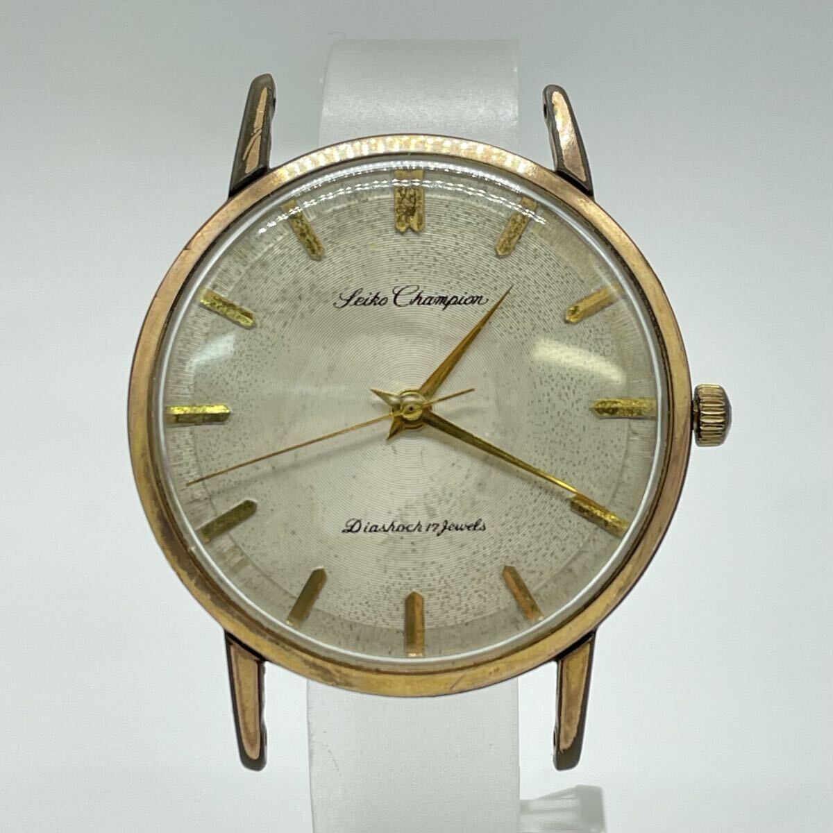 【3S19】1円スタート SEIKO CHAMPION DIASHOCK 17JEWELS / J14021 セイコー チャンピオン 17石 手巻き 腕時計 現状稼働品