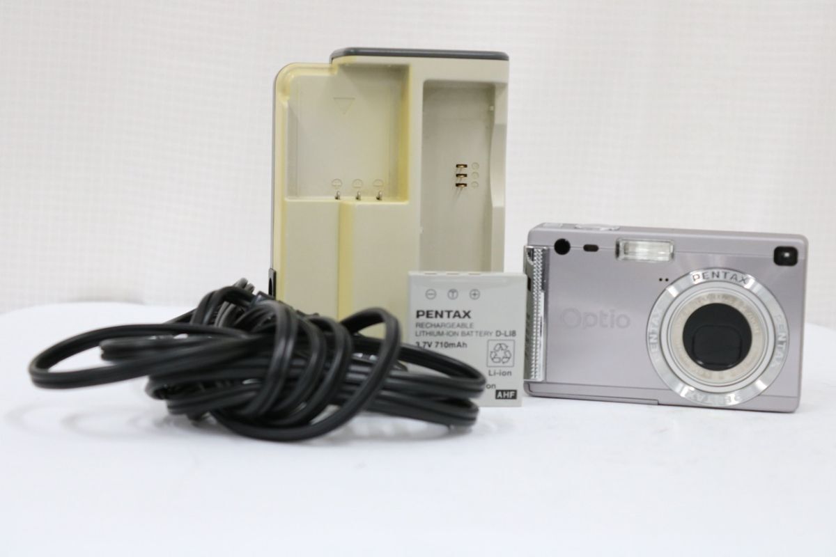 【美品 返品保証】 ペンタックス Pentax Optio S5i 3x バッテリー付き コンパクトデジタルカメラ e8323