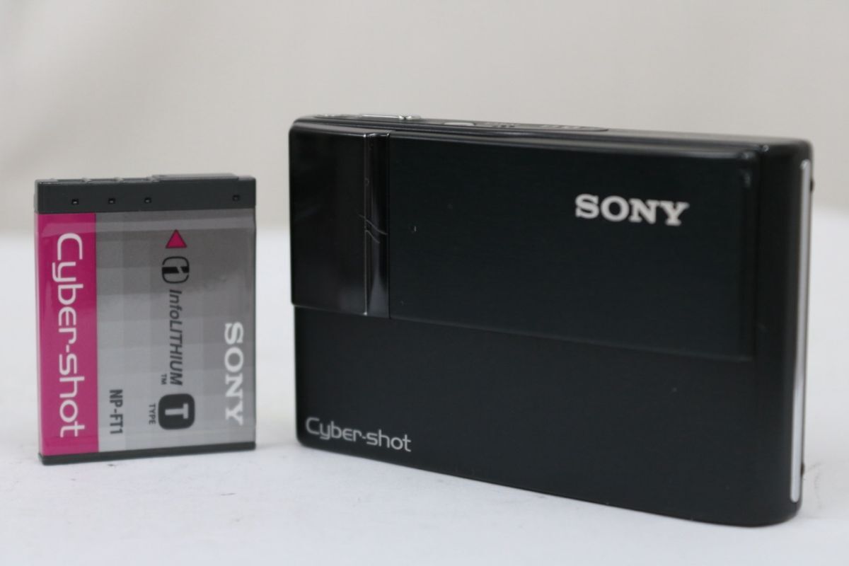 【返品保証】 ソニー Sony Cyber-shot DSC-T10 3x ブラック バッテリー付き コンパクトデジタルカメラ e9666